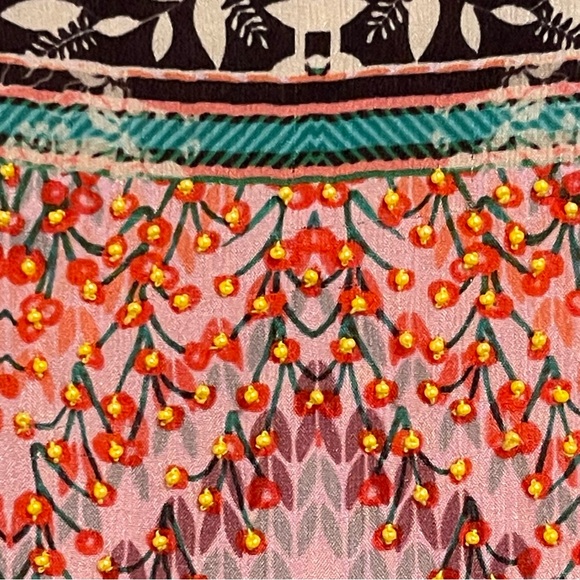 NWT Anthro Maxi Sleeveless Dress Size 12 Boho Patchwork Floral Wedding Summer - Picture 3 of 5